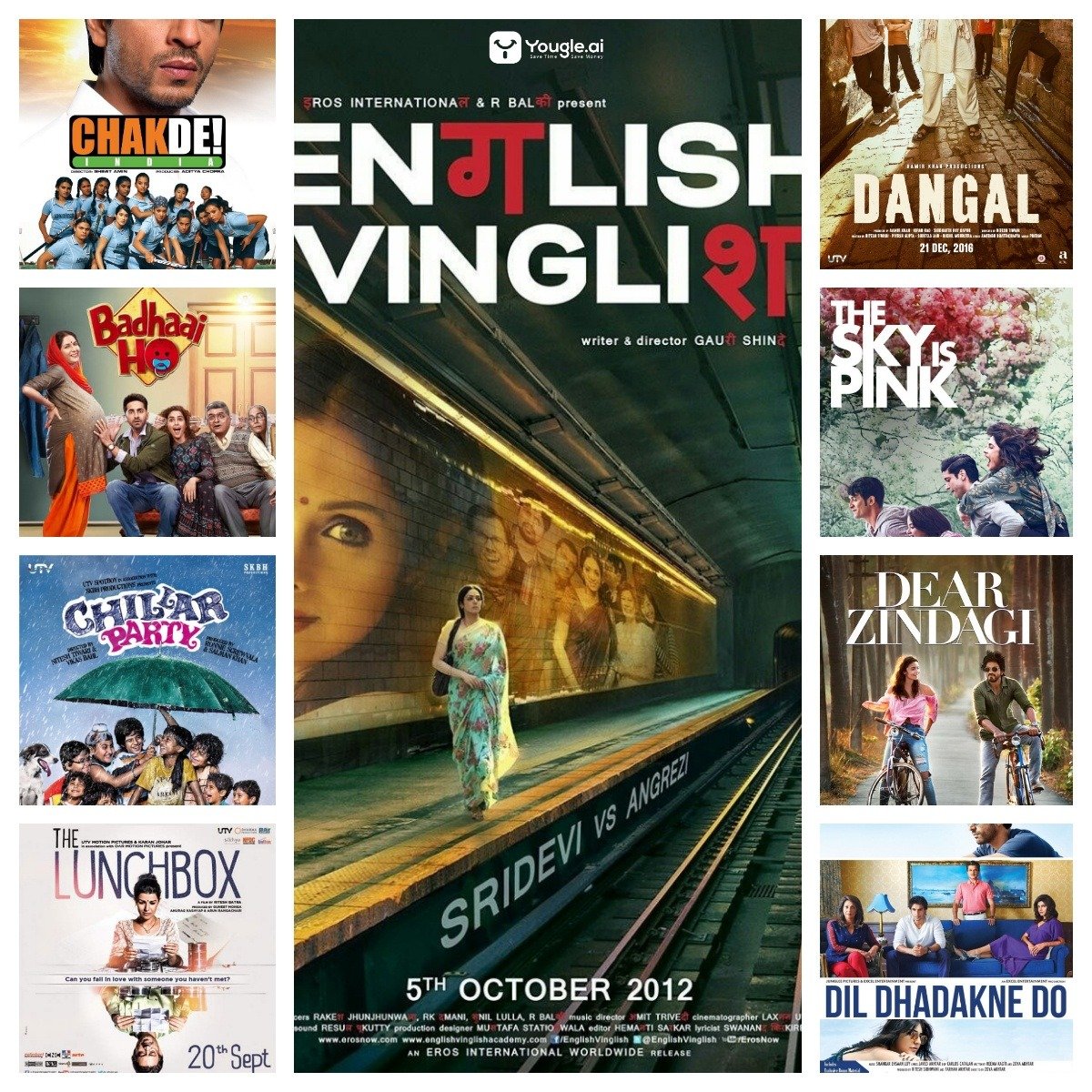 Best Hindi Family Movies Collage Poster